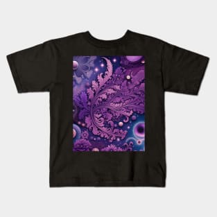 Other Worldly Designs- nebulas, stars, galaxies, planets with feathers Kids T-Shirt